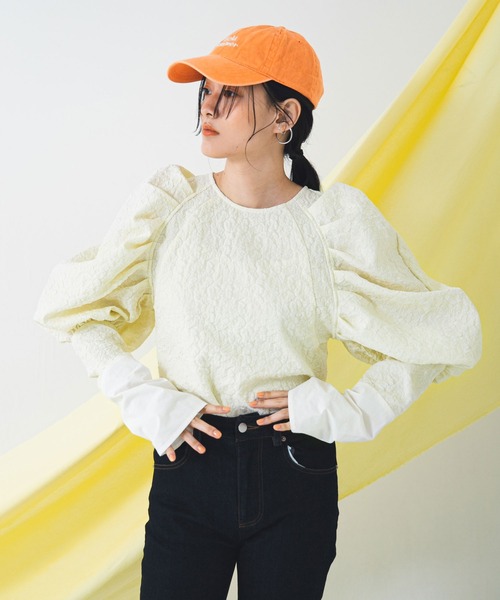 bohmal(ボマール)の「ボリュームスリーブデザインブラウス(シャツ/ブラウス・レディース・オフホワイト/ブラック・FREE)」の22枚目の写真