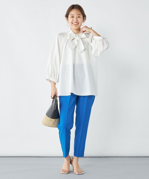 NOLLEY’S（ノーリーズ）の「ウォッシャブルイージースリムパンツ（その他パンツ・レディース・ブルー/ネイビー/ラベンダー/ベージュ/キナリ/ブラック/グレイッシュベージュ/グリーン・36/38/34）」の14枚目の写真