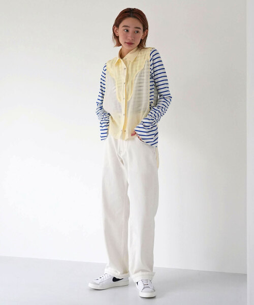 SLOBE citron.(スローブシトロン)の「SLOBE citron.ウェスタンスターシャツベスト(ベスト・レディース・アイボリー・FREE)」の2枚目の写真