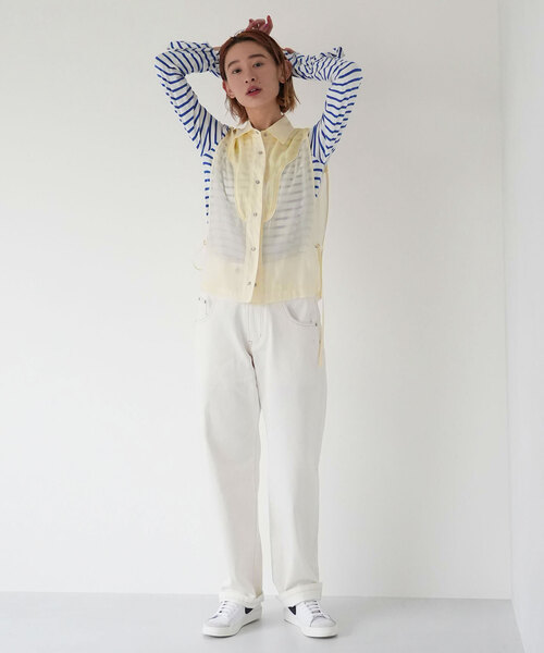 SLOBE citron.(スローブシトロン)の「SLOBE citron.ウェスタンスターシャツベスト(ベスト・レディース・アイボリー・FREE)」の3枚目の写真