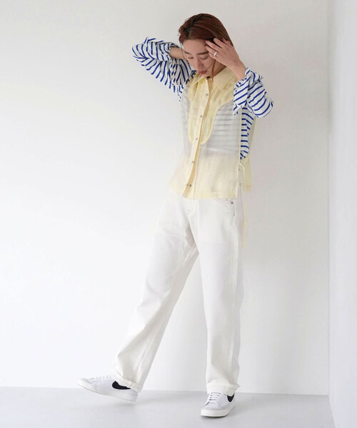 SLOBE citron.(スローブシトロン)の「SLOBE citron.ウェスタンスターシャツベスト(ベスト・レディース・アイボリー・FREE)」の4枚目の写真