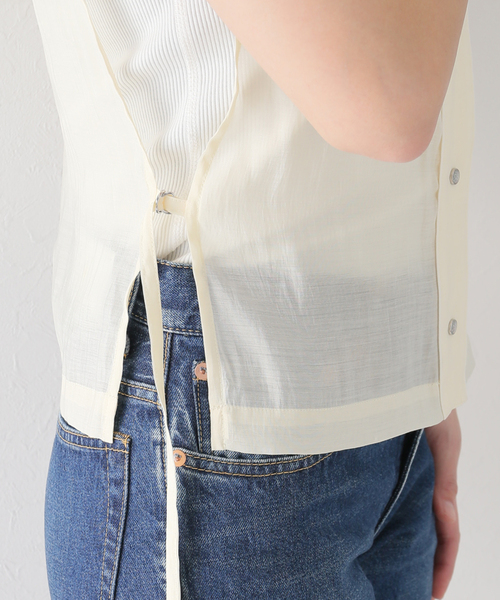 SLOBE citron.(スローブシトロン)の「SLOBE citron.ウェスタンスターシャツベスト(ベスト・レディース・アイボリー・FREE)」の20枚目の写真