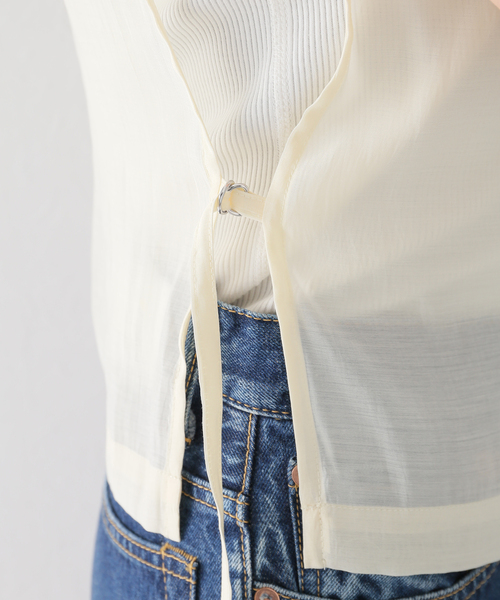 SLOBE citron.(スローブシトロン)の「SLOBE citron.ウェスタンスターシャツベスト(ベスト・レディース・アイボリー・FREE)」の21枚目の写真