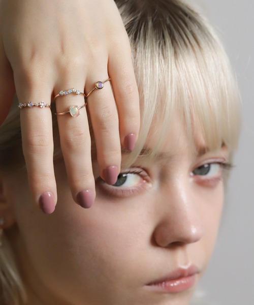 ダイヤモンド / オパール リング | K10YG（リング）｜cui-cui