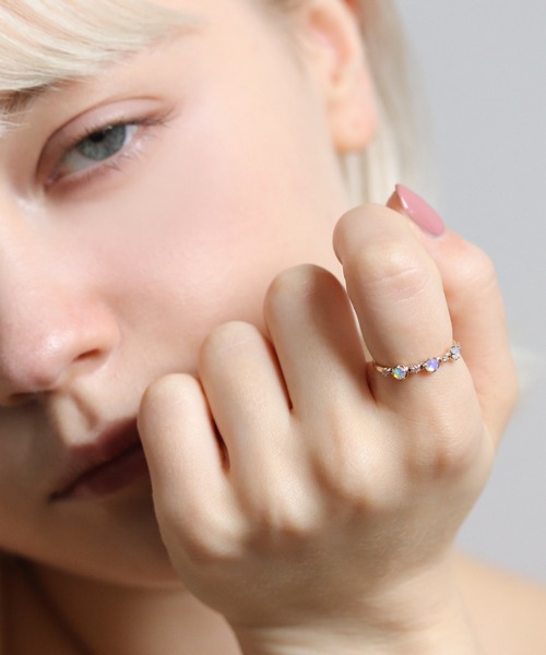 たいて】【cui-cui】K10YG オパール クラスター リング cui-cui