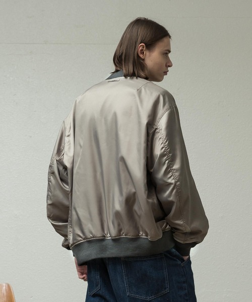 SLICK(スリック)の「T/RギャバコンビネーションMA-1(MA-1・メンズ・ブラック/モカ・2/3/1)」の17枚目の写真