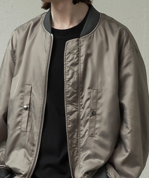 SLICK(スリック)の「T/RギャバコンビネーションMA-1(MA-1・メンズ・ブラック/モカ・2/3/1)」の19枚目の写真