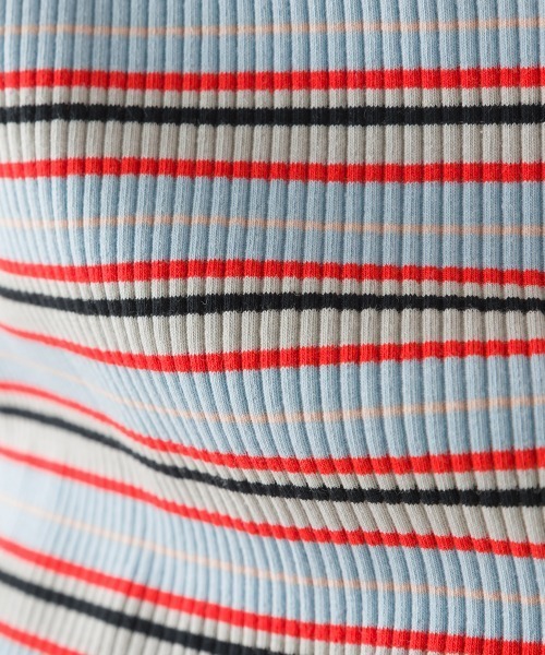 OMNES（オムネス）の「2way マルチボーダーフライスリブタンクトップ（タンクトップ・レディース・ブルー/ネイビー/イエロー/ベージュ・FREE）」の5枚目の写真