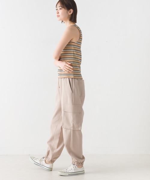 OMNES（オムネス）の「2way マルチボーダーフライスリブタンクトップ（タンクトップ・レディース・ブルー/ネイビー/イエロー/ベージュ・FREE）」の11枚目の写真