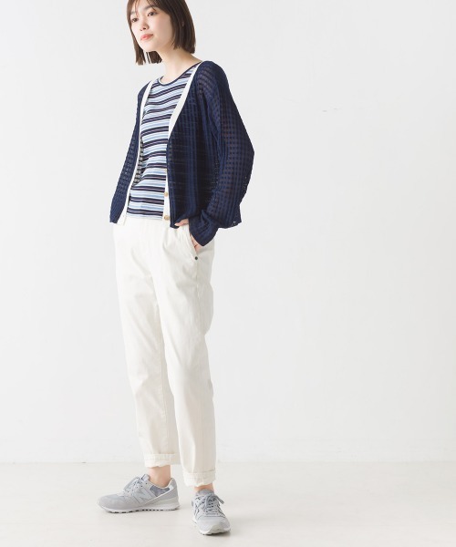 OMNES（オムネス）の「2way マルチボーダーフライスリブタンクトップ（タンクトップ・レディース・ブルー/ネイビー/イエロー/ベージュ・FREE）」の18枚目の写真