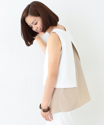 Demi-Luxe BEAMS | Demi-Luxe BEAMS / ツーインワン ノースリーブブラウス(シャツ/ブラウス)