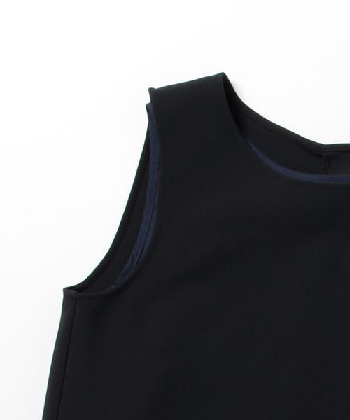 Demi-Luxe BEAMS（デミルクス ビームス）の「Demi-Luxe BEAMS / ツーインワン ノースリーブブラウス（シャツ/ブラウス・レディース・ホワイト/ブラック・38/36）」の17枚目の写真