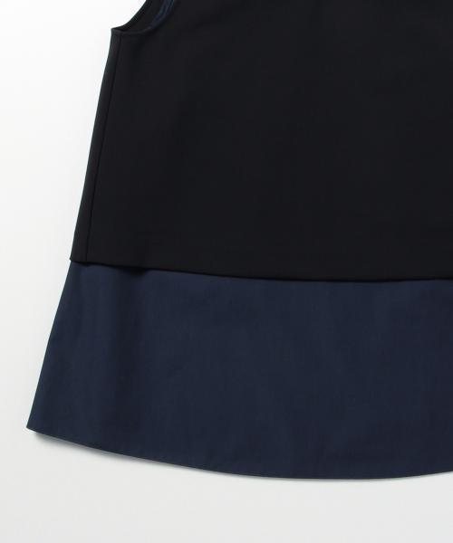 Demi-Luxe BEAMS（デミルクス ビームス）の「Demi-Luxe BEAMS / ツーインワン ノースリーブブラウス（シャツ/ブラウス・レディース・ホワイト/ブラック・38/36）」の11枚目の写真