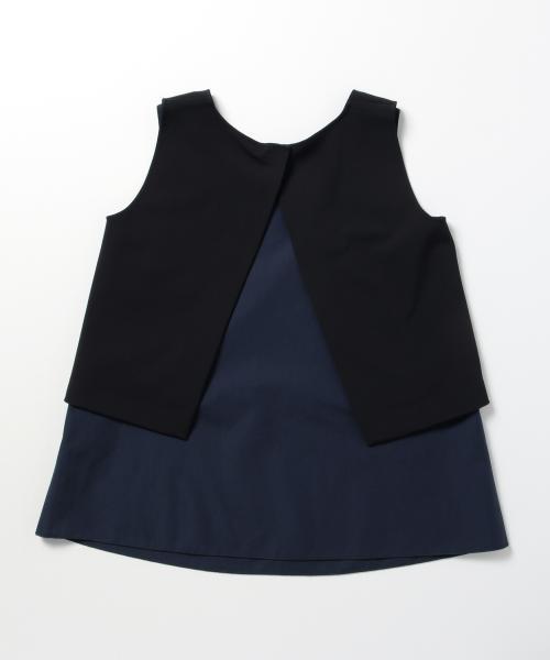 Demi-Luxe BEAMS（デミルクス ビームス）の「Demi-Luxe BEAMS / ツーインワン ノースリーブブラウス（シャツ/ブラウス・レディース・ホワイト/ブラック・38/36）」の14枚目の写真