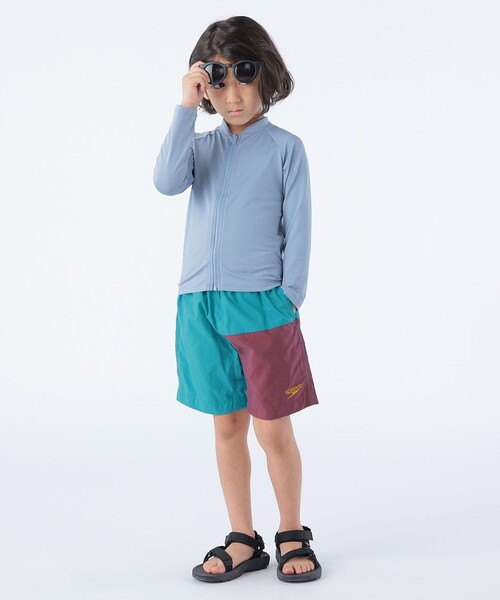 Speedo(スピード)の「Speedo:90~120cm /〈UVカット〉Boys Shorts(水着・キッズ・ネイビー/ブルー系・90/100/110/120)」の3枚目の写真