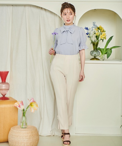 NOELA（ノエラ）の「サイドパールスリットパンツ（その他パンツ・レディース・オフホワイト/ピンク/ラベンダー・S/M）」の8枚目の写真