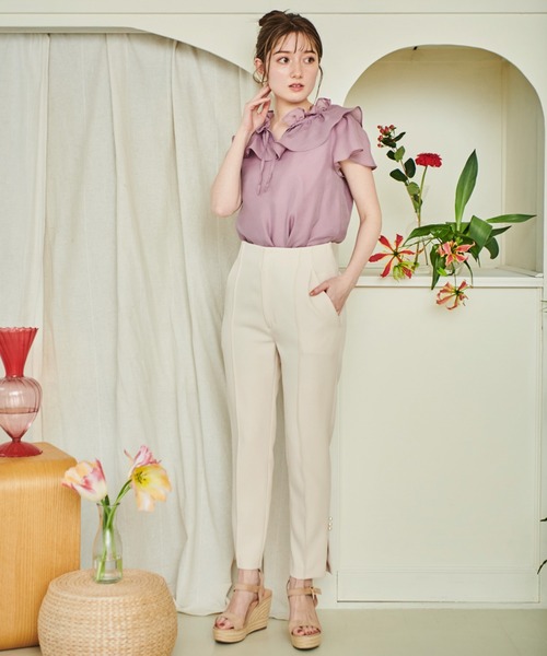 NOELA（ノエラ）の「サイドパールスリットパンツ（その他パンツ・レディース・オフホワイト/ピンク/ラベンダー・S/M）」の17枚目の写真