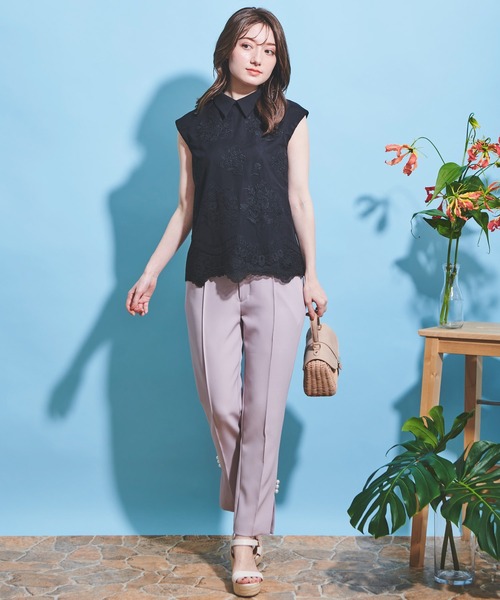 NOELA（ノエラ）の「サイドパールスリットパンツ（その他パンツ・レディース・オフホワイト/ピンク/ラベンダー・S/M）」の19枚目の写真