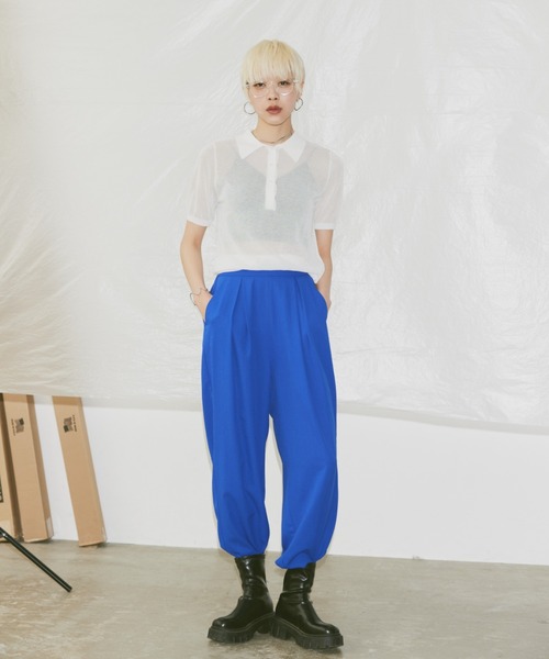 Happy John（ハッピージョン）の「cocoon easy pants/コクーンイージーパンツ（その他パンツ・レディース・レッド/イエロー/ブルー・SMALL/MEDIUM）」の8枚目の写真