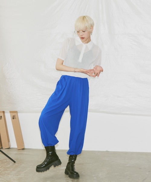 Happy John（ハッピージョン）の「cocoon easy pants/コクーンイージーパンツ（その他パンツ・レディース・レッド/イエロー/ブルー・SMALL/MEDIUM）」の9枚目の写真
