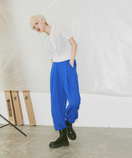 Happy John（ハッピージョン）の「cocoon easy pants/コクーンイージーパンツ（その他パンツ・レディース・レッド/イエロー/ブルー・SMALL/MEDIUM）」の11枚目の写真