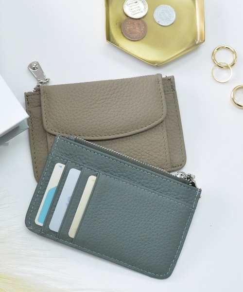 ALTROSE（アルトローズ）の「レザー 本革 ポケット付 パスケース カードケース ミニ財布 フラグメントケース（カードケース・レディース・グリーン/ピンク/ベージュ/ブラック・FREE）」の10枚目の写真