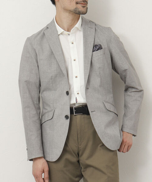 NOLLEY'S goodman（ノーリーズグッドマン）の「《セットアップ対応》COOL DOTS / クールドッツ(R) ジャケット（テーラードジャケット・メンズ・チャコールグレー/インディゴブルー/ネイビー/グレイッシュベージュ/ブルー・M/L/XL/S）」の3枚目の写真