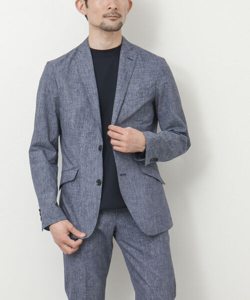 NOLLEY'S goodman（ノーリーズグッドマン）の「《セットアップ対応》COOL DOTS / クールドッツ(R) ジャケット（テーラードジャケット・メンズ・チャコールグレー/インディゴブルー/ネイビー/グレイッシュベージュ/ブルー・M/L/XL/S）」の6枚目の写真