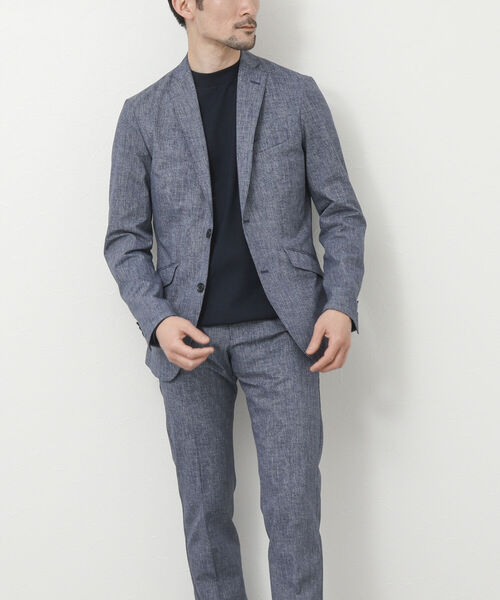 NOLLEY'S goodman（ノーリーズグッドマン）の「《セットアップ対応》COOL DOTS / クールドッツ(R) ジャケット（テーラードジャケット・メンズ・チャコールグレー/インディゴブルー/ネイビー/グレイッシュベージュ/ブルー・M/L/XL/S）」の7枚目の写真