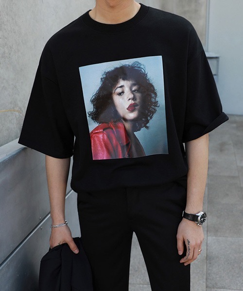 Ressaca(レサーカ)の「オーバーサイズ フォトプリント クルーネック半袖Tシャツ(Tシャツ/カットソー・メンズ・ブラック/ホワイト・L/M/XL)」の2枚目の写真