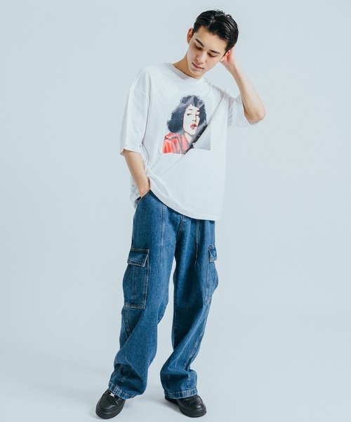Ressaca(レサーカ)の「オーバーサイズ フォトプリント クルーネック半袖Tシャツ(Tシャツ/カットソー・メンズ・ブラック/ホワイト・L/M/XL)」の20枚目の写真