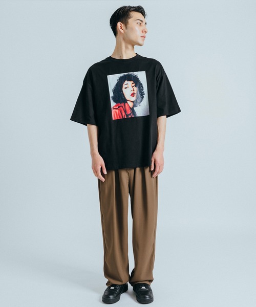 Ressaca(レサーカ)の「オーバーサイズ フォトプリント クルーネック半袖Tシャツ(Tシャツ/カットソー・メンズ・ブラック/ホワイト・L/M/XL)」の5枚目の写真