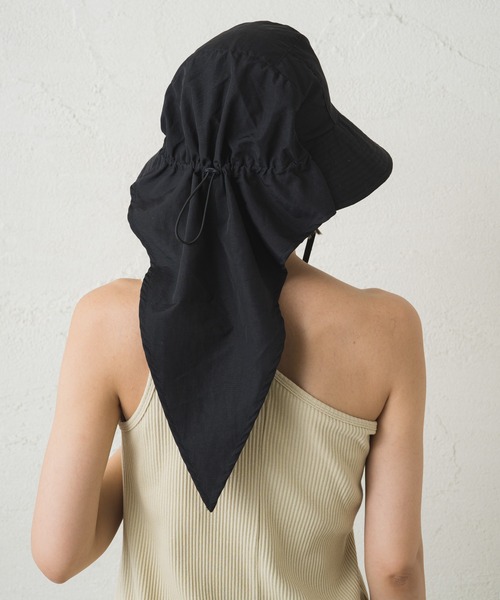 Omekashi(オメカシ)の「earthy_ナイロンシェードハット(ハット・レディース・ブラック/ベージュ・FREE)」の15枚目の写真