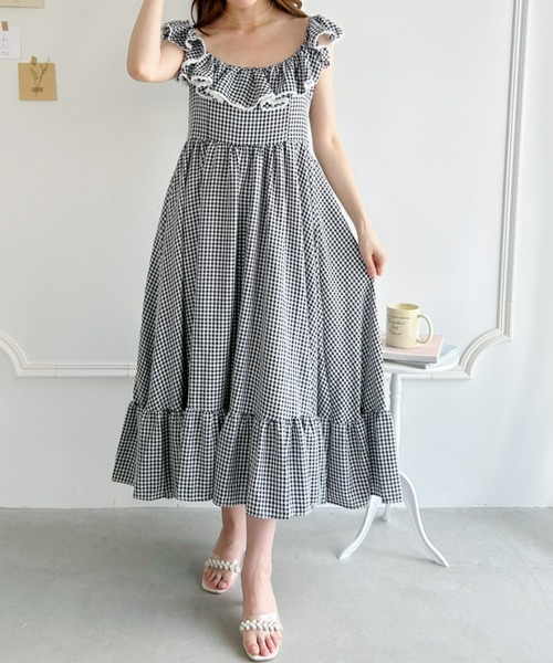 EIMY ISTOIRE（エイミーイストワール）の「フリルオフショルダーマキシ