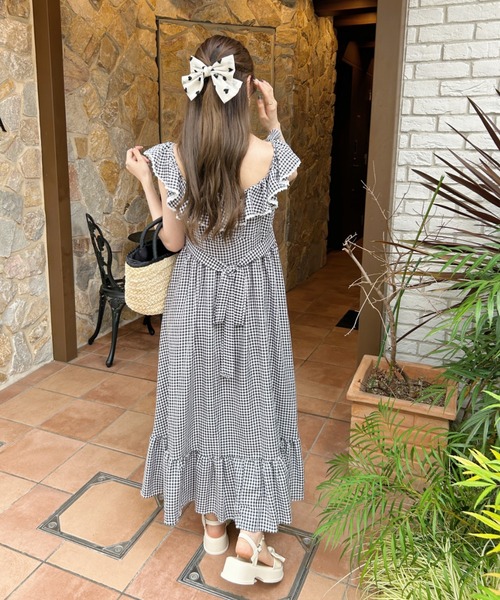 <fineさま>VALENTINO ブラック ワンピース フリル付き セール】 フリルVネックワンピース （ワンピース）｜HOUSE OF