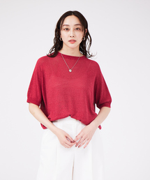 qualite | レーヨンリネンクールネックニット(ニット/セーター)