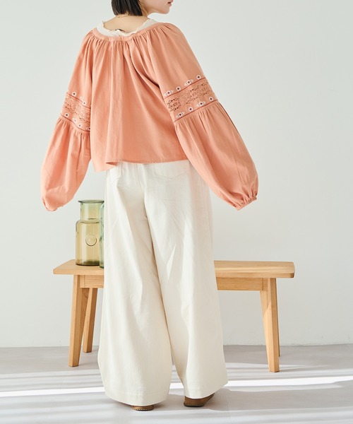 Crisp（クリスプ）の「ハイウエストワイドパンツ（デニムパンツ・レディース・ブラック/アイボリー・MEDIUM/SMALL）」の14枚目の写真