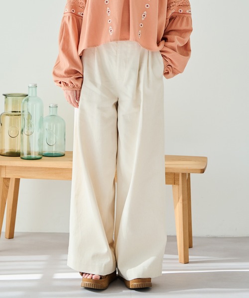 Crisp（クリスプ）の「ハイウエストワイドパンツ（デニムパンツ・レディース・ブラック/アイボリー・MEDIUM/SMALL）」の15枚目の写真