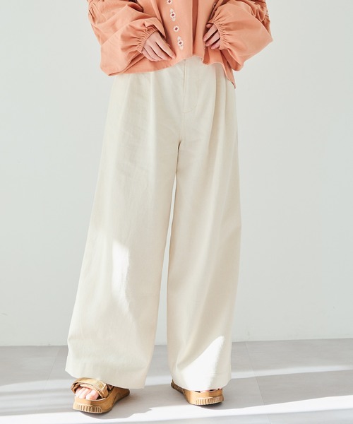 Crisp（クリスプ）の「ハイウエストワイドパンツ（デニムパンツ・レディース・ブラック/アイボリー・MEDIUM/SMALL）」の16枚目の写真