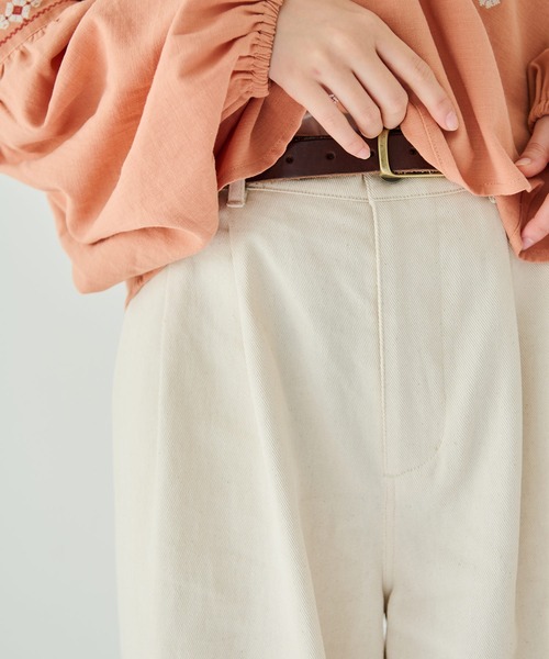 Crisp（クリスプ）の「ハイウエストワイドパンツ（デニムパンツ・レディース・ブラック/アイボリー・MEDIUM/SMALL）」の21枚目の写真