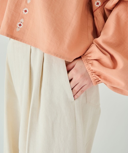 Crisp（クリスプ）の「ハイウエストワイドパンツ（デニムパンツ・レディース・ブラック/アイボリー・MEDIUM/SMALL）」の22枚目の写真