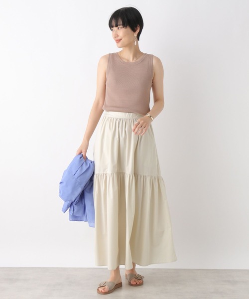 LEPSIM(レプシィム)の「キリカエギャザースカート 194571(スカート・レディース・アイボリー/カーキ/ブラック・FREE)」の4枚目の写真