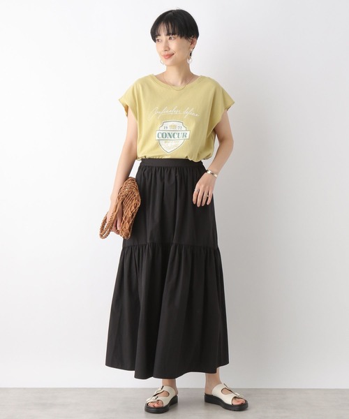 LEPSIM(レプシィム)の「キリカエギャザースカート 194571(スカート・レディース・アイボリー/カーキ/ブラック・FREE)」の6枚目の写真