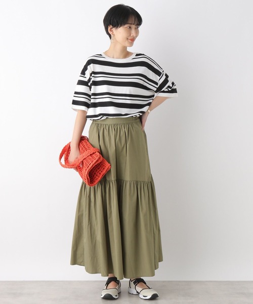LEPSIM(レプシィム)の「キリカエギャザースカート 194571(スカート・レディース・アイボリー/カーキ/ブラック・FREE)」の8枚目の写真