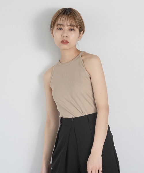 lawgy（ラウジー）の「halter neck camisole（キャミソール・レディース・ブラック/ベージュ/ホワイト・FREE）」の8枚目の写真