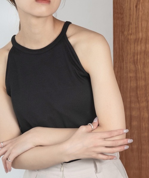 lawgy（ラウジー）の「halter neck camisole（キャミソール・レディース・ブラック/ベージュ/ホワイト・FREE）」の11枚目の写真