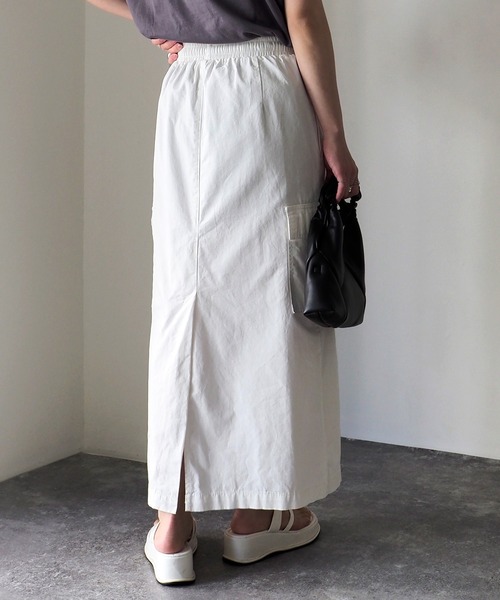 Riberry（リベリー）の「ウエストドロストカーゴタイトスカート（スカート・レディース・カーキ/オフホワイト/ブラック・MEDIUM）」の6枚目の写真