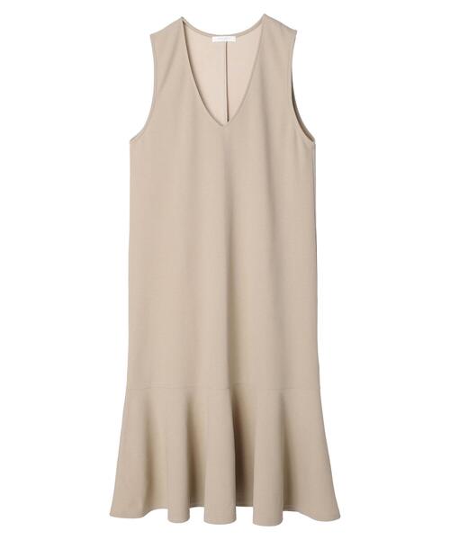 Green Parks(グリーンパークス)の「カットジョーゼットマーメイドジャンスカ(ワンピース・レディース・ブラック/グレイッシュベージュ・FREE)」の10枚目の写真