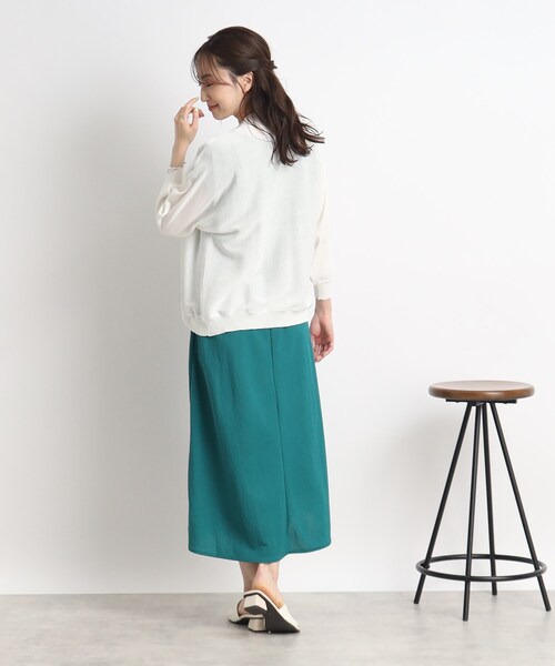 DRESKIP（ドレスキップ）の「◆気になる二の腕カバーにも◎ 7分袖ボレロ　カーディガン（カーディガン/ボレロ・レディース・グリーン/ブラック/ライトベージュ/オフホワイト・00）」の7枚目の写真