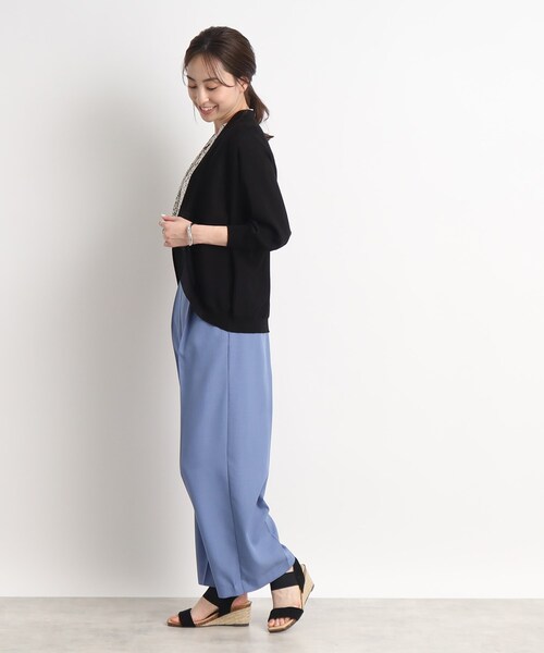 DRESKIP（ドレスキップ）の「◆気になる二の腕カバーにも◎ 7分袖ボレロ　カーディガン（カーディガン/ボレロ・レディース・グリーン/ブラック/ライトベージュ/オフホワイト・00）」の12枚目の写真